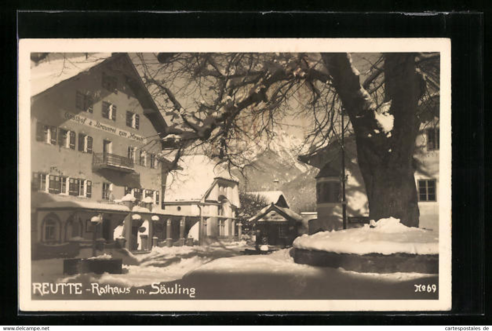 AK Reutte, Rathaus Am Säuling Im Winter  - Other & Unclassified