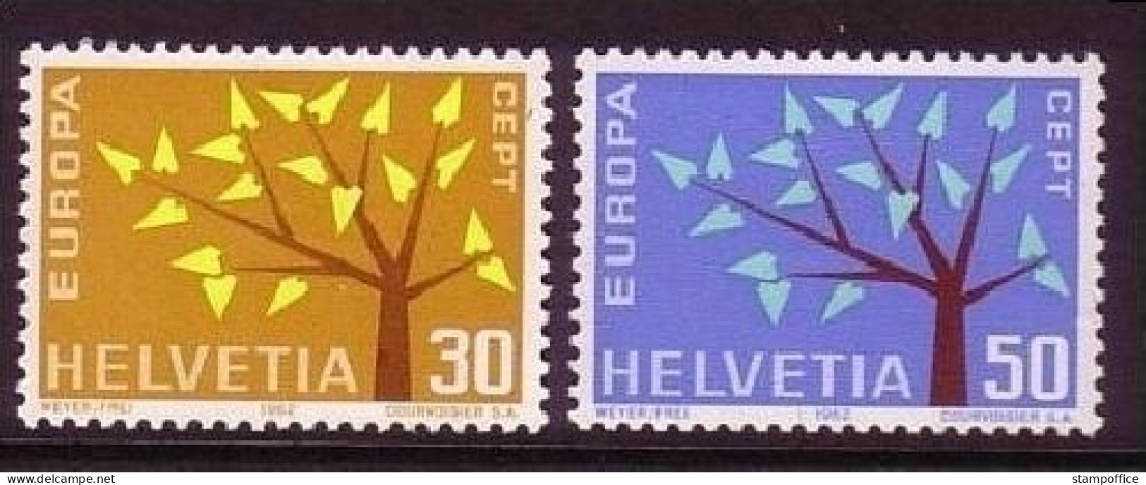 SCHWEIZ MI-NR. 756-757 POSTFRISCH(MINT) EUROPA 1962 BAUM - 1962