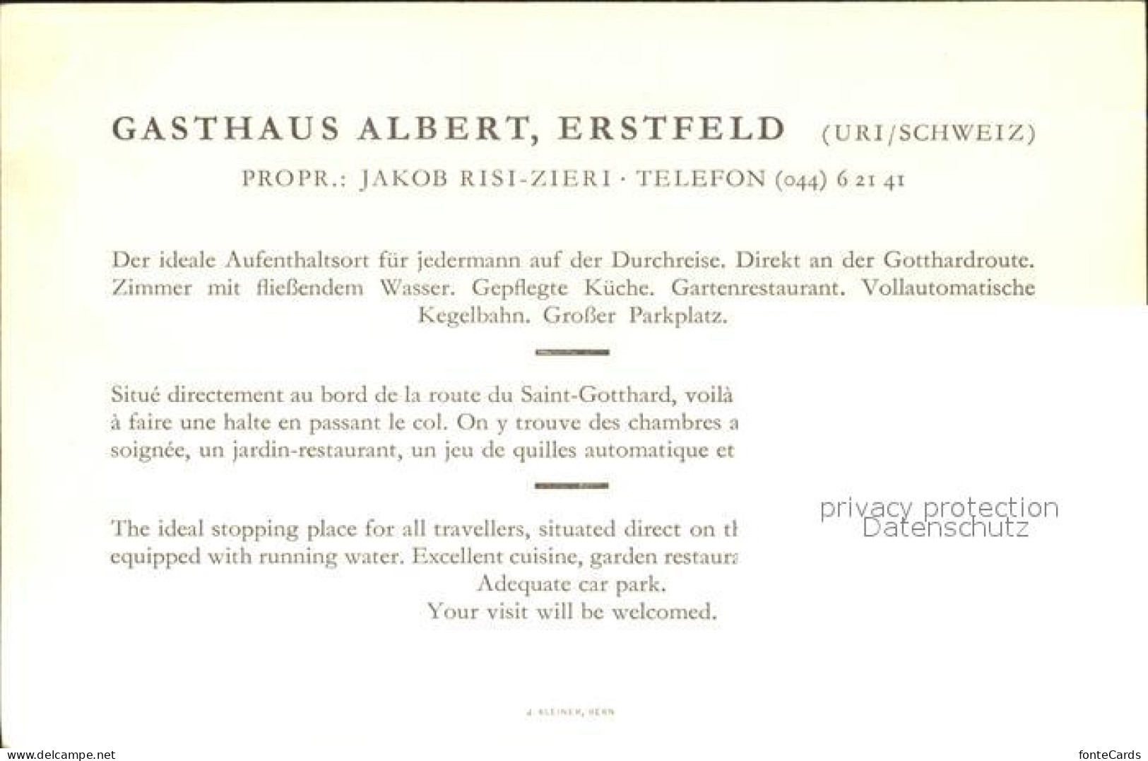 12344689 Erstfeld Gasthaus Albert Erstfeld - Andere & Zonder Classificatie