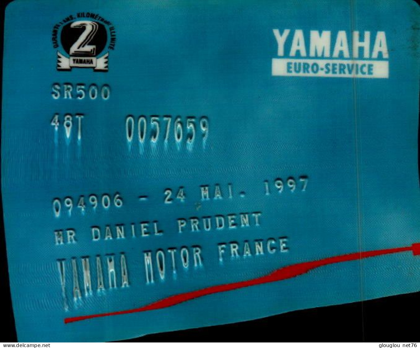CARTE ..YAMAHA..EURO-SERVICE - Gift And Loyalty Cards
