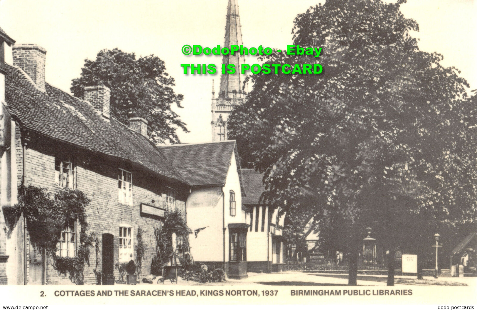 R415540 2. Cottages And The Saracens Head. Kings Norton. 1937. Birmingham Public - Wereld