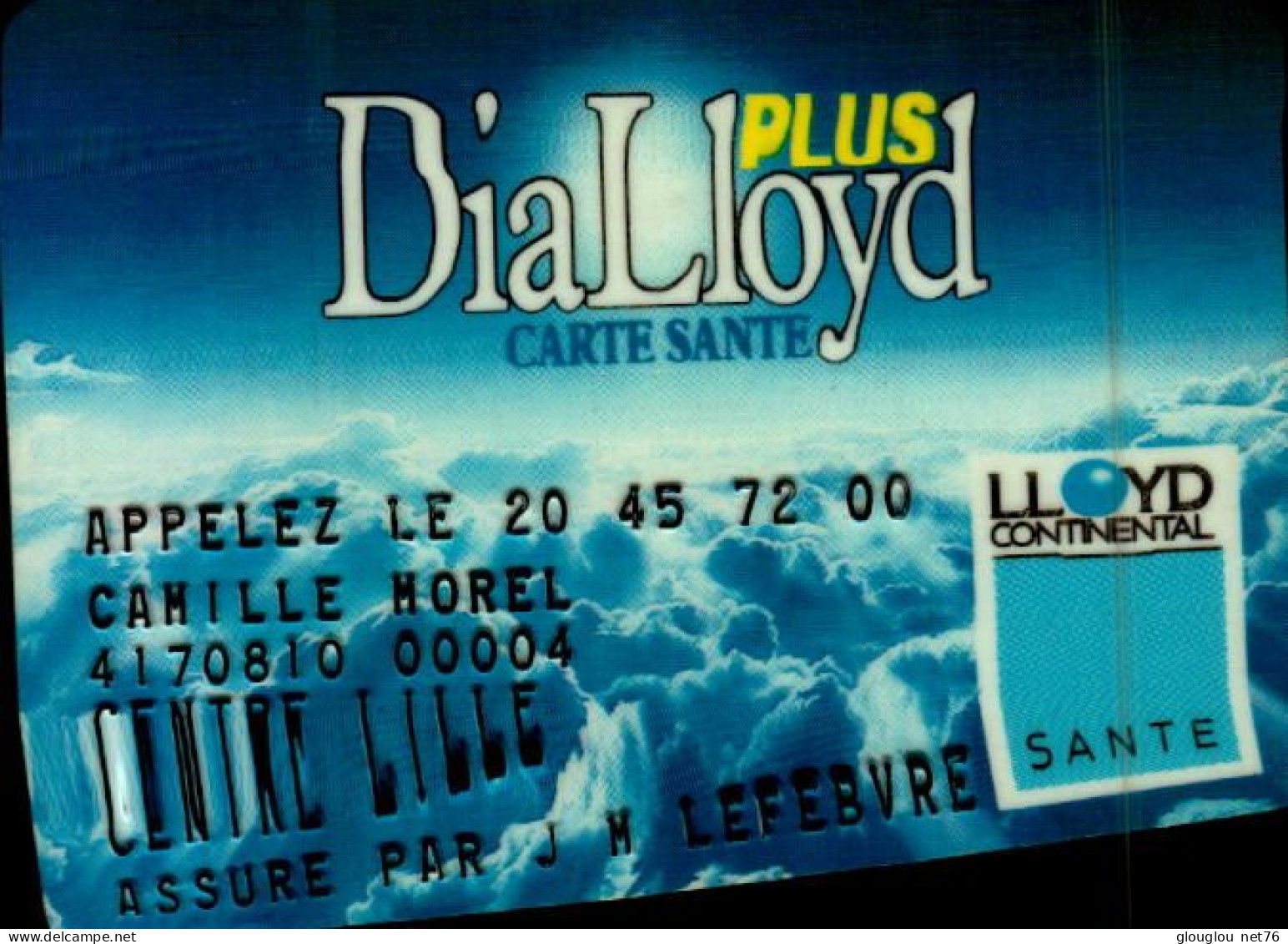 CARTE ..DIALLOYD PLUS   CARTE SANTE - Cartes De Fidélité Et Cadeau