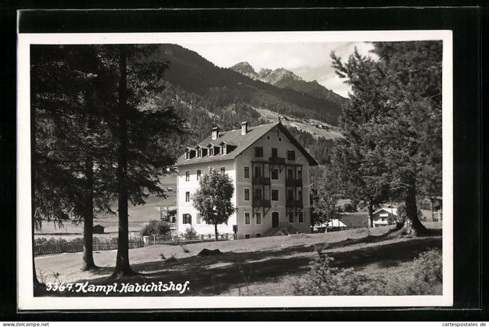 AK Neustift Im Stubaital, Kampl, Habichtshof Vor Gebirgskulisse  - Sonstige & Ohne Zuordnung