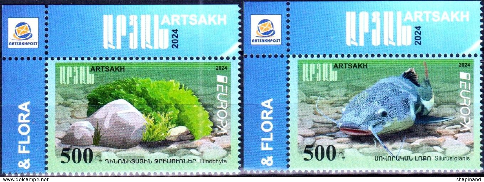 Artsakh 2024 "Europa" Underwater Flora And Fauna." 2v Quality:100% - Arménie