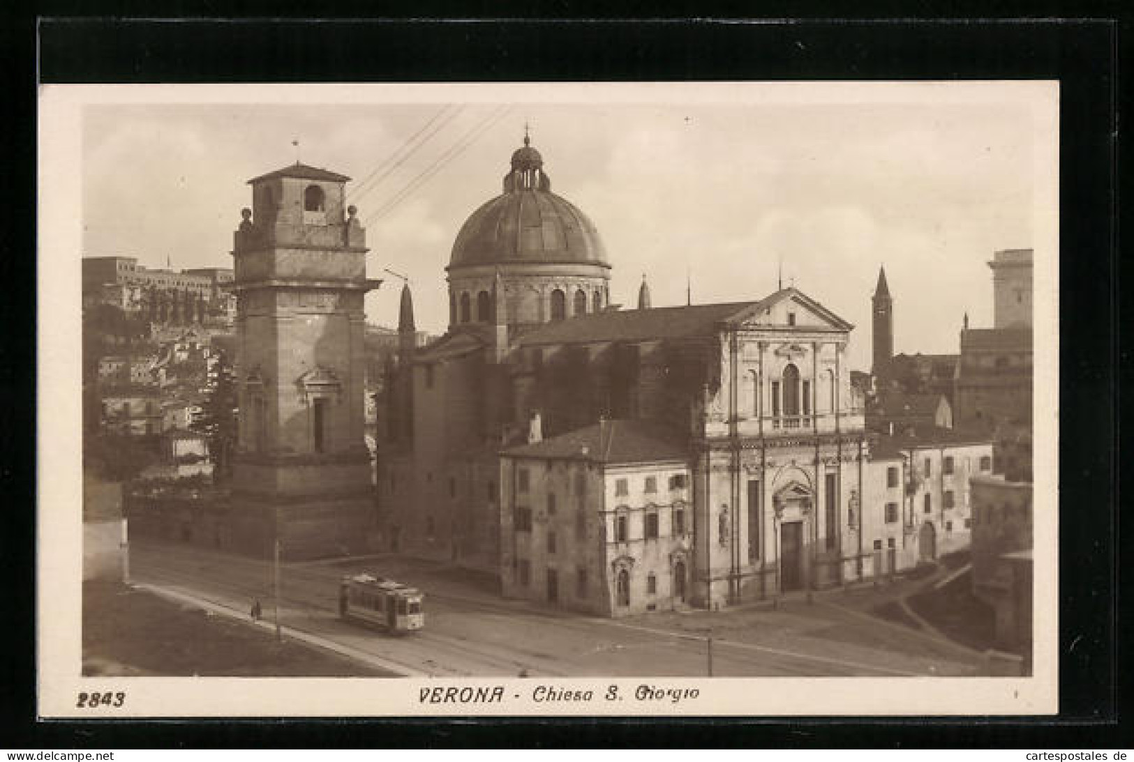 AK Verona, Chiesa S. Giorgio Mit Strassenbahn  - Tramways