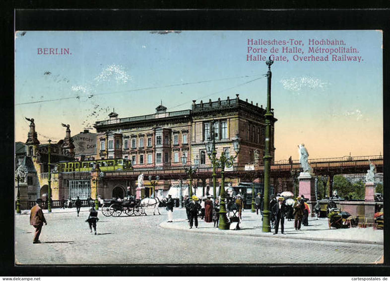 AK Berlin, Strassenbahn Unter Der Hochbahnstation Hallesches Tor  - Tram