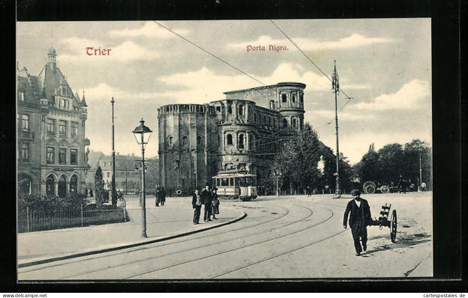 AK Trier, Strassenbahn An Der Porta Nigra  - Tramways