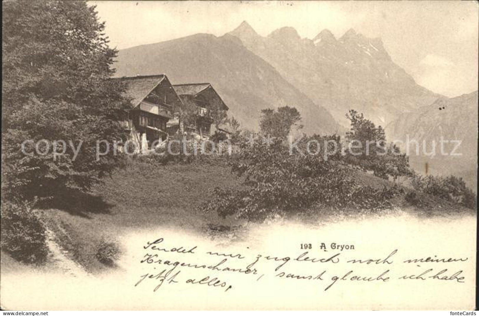 12323399 Gryon Teilansicht Mit Alpenblick Gryon - Other & Unclassified