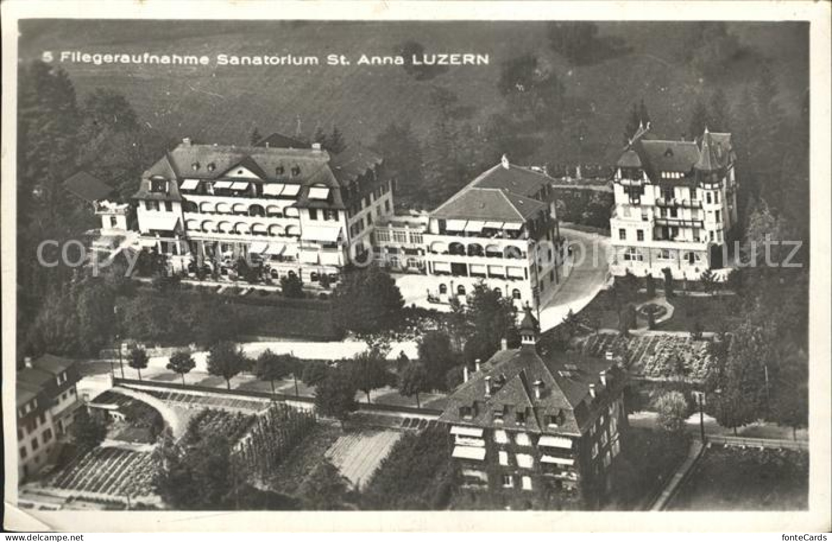 12323369 Luzern LU Sanatorium St Anna Fliegeraufnahme Luzern LU - Altri & Non Classificati