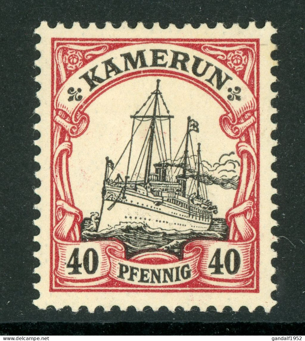 Cameroun 1900 Germany 40 Pfg Yacht Ship Watermark Scott #13 Mint A253 - Cameroun