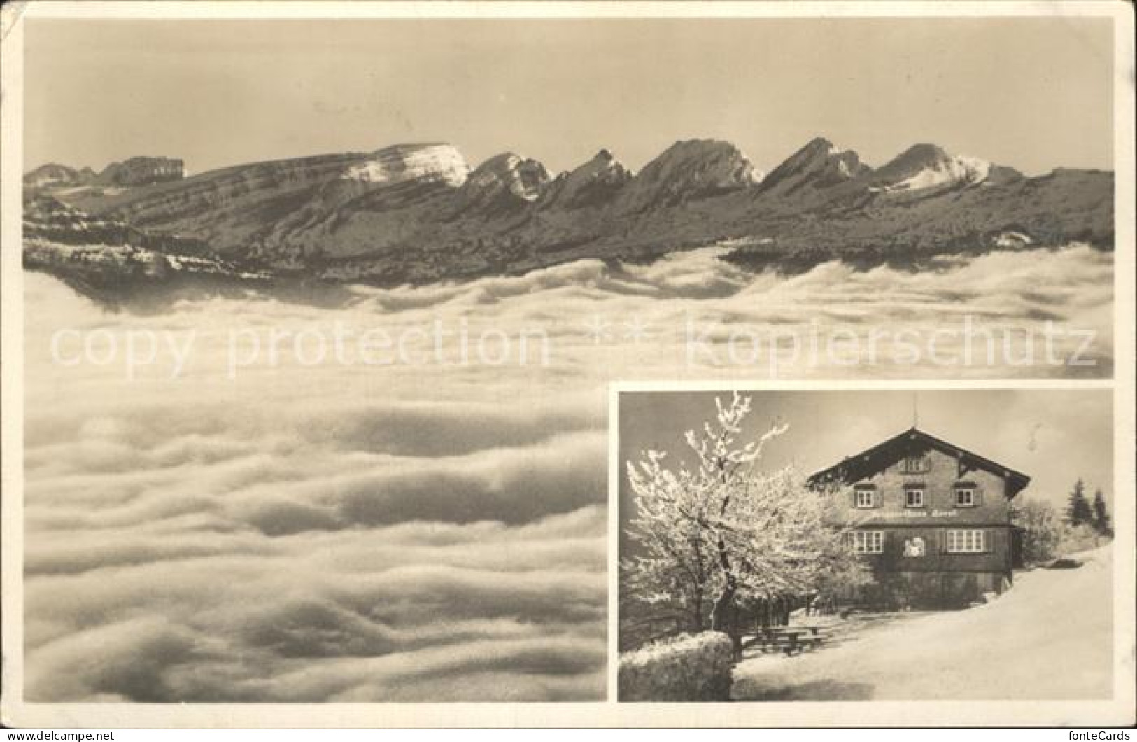 12323339 Hoernli Kulm Berggasthaus Rigi Des Zuercher Oberlandes Nebelmeer Alpenp - Autres & Non Classés