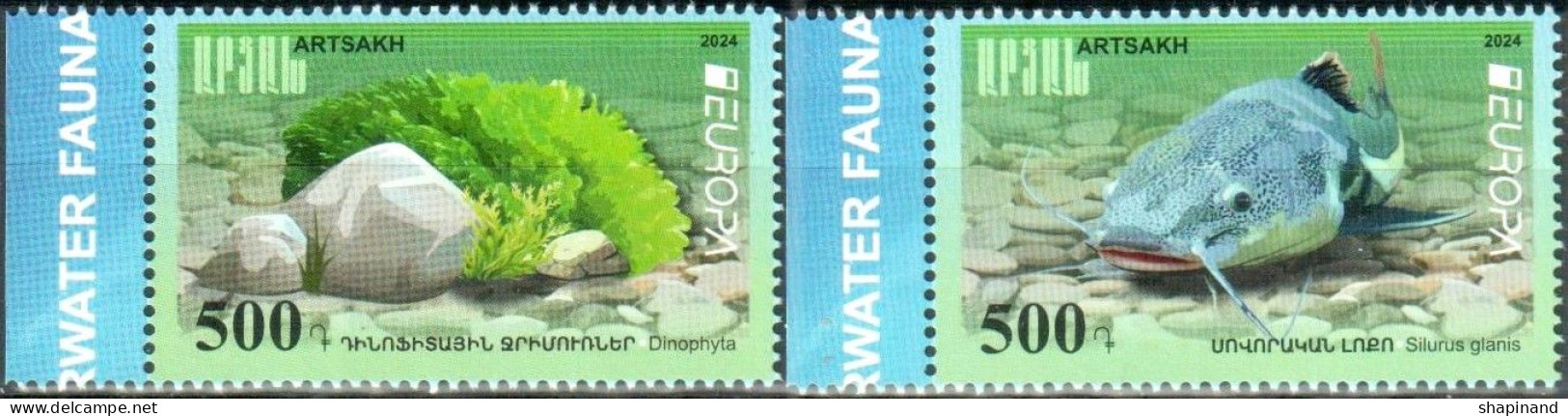 Artsakh 2024 "Europa" Underwater Flora And Fauna." 2v Quality:100% - Armenien