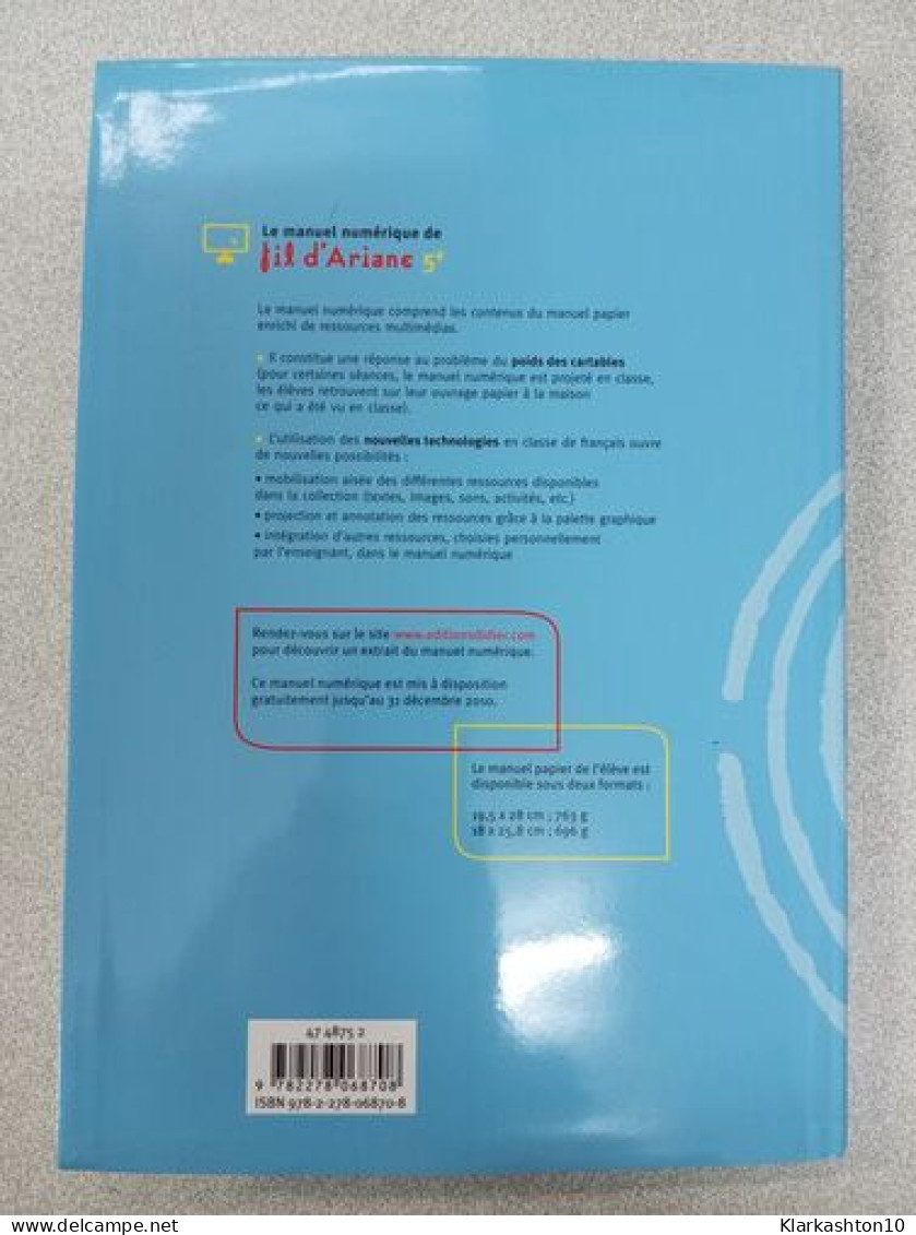 Fil D'ariane 5eme Grand Format Spec Enseigt - Autres & Non Classés