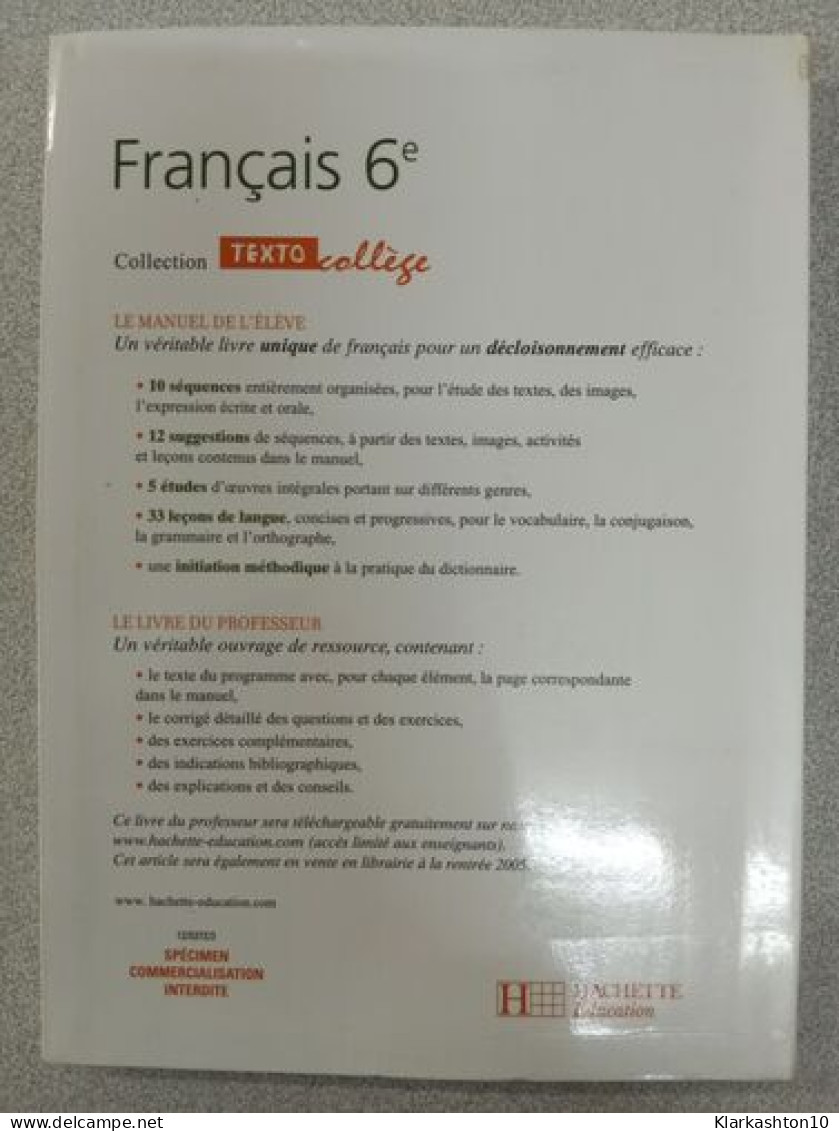 Français 6e - Andere & Zonder Classificatie