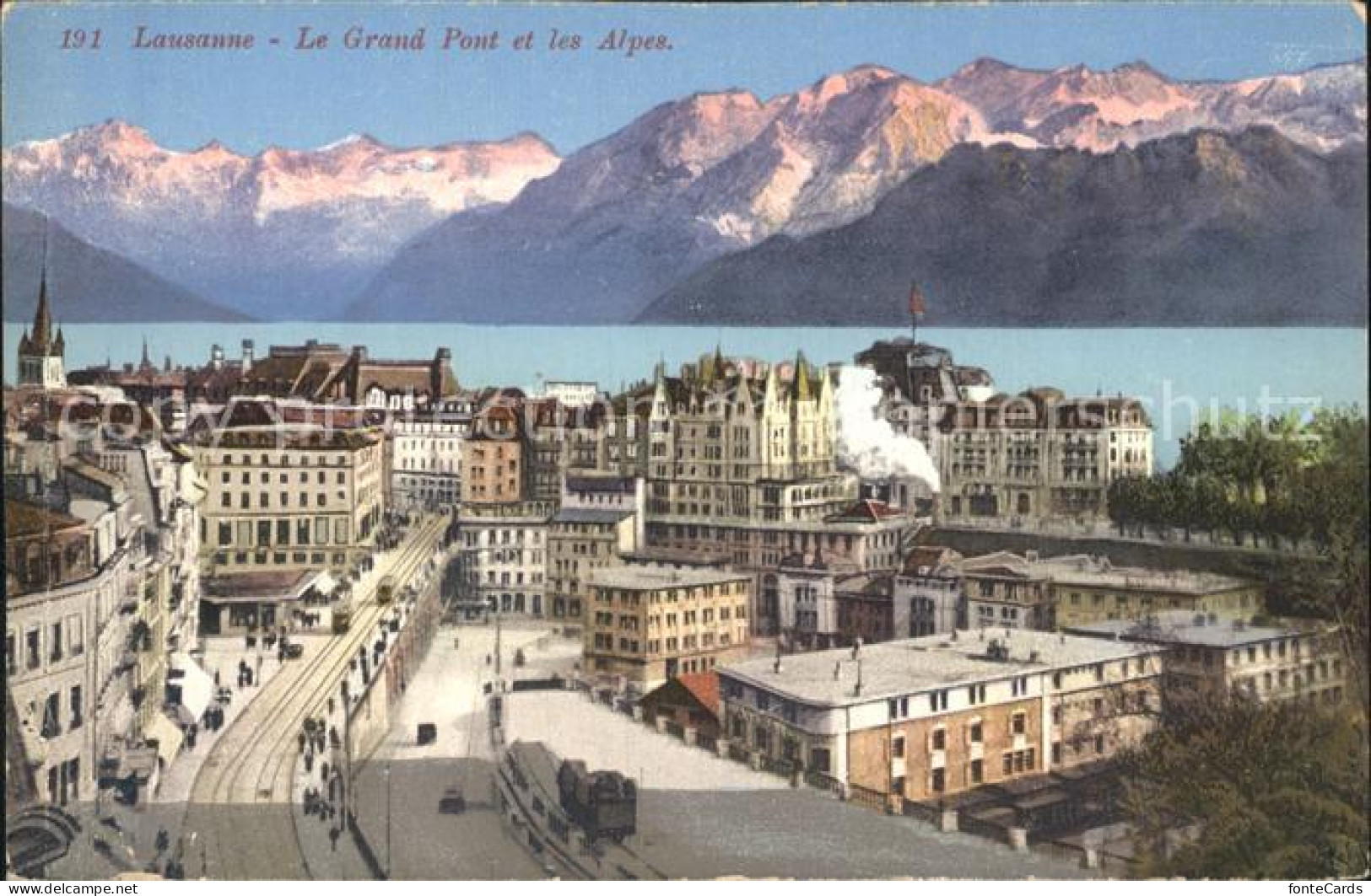 12321119 Lausanne VD Le Grand Pont Lac Leman Alpes Genfersee Alpen Lausanne - Andere & Zonder Classificatie