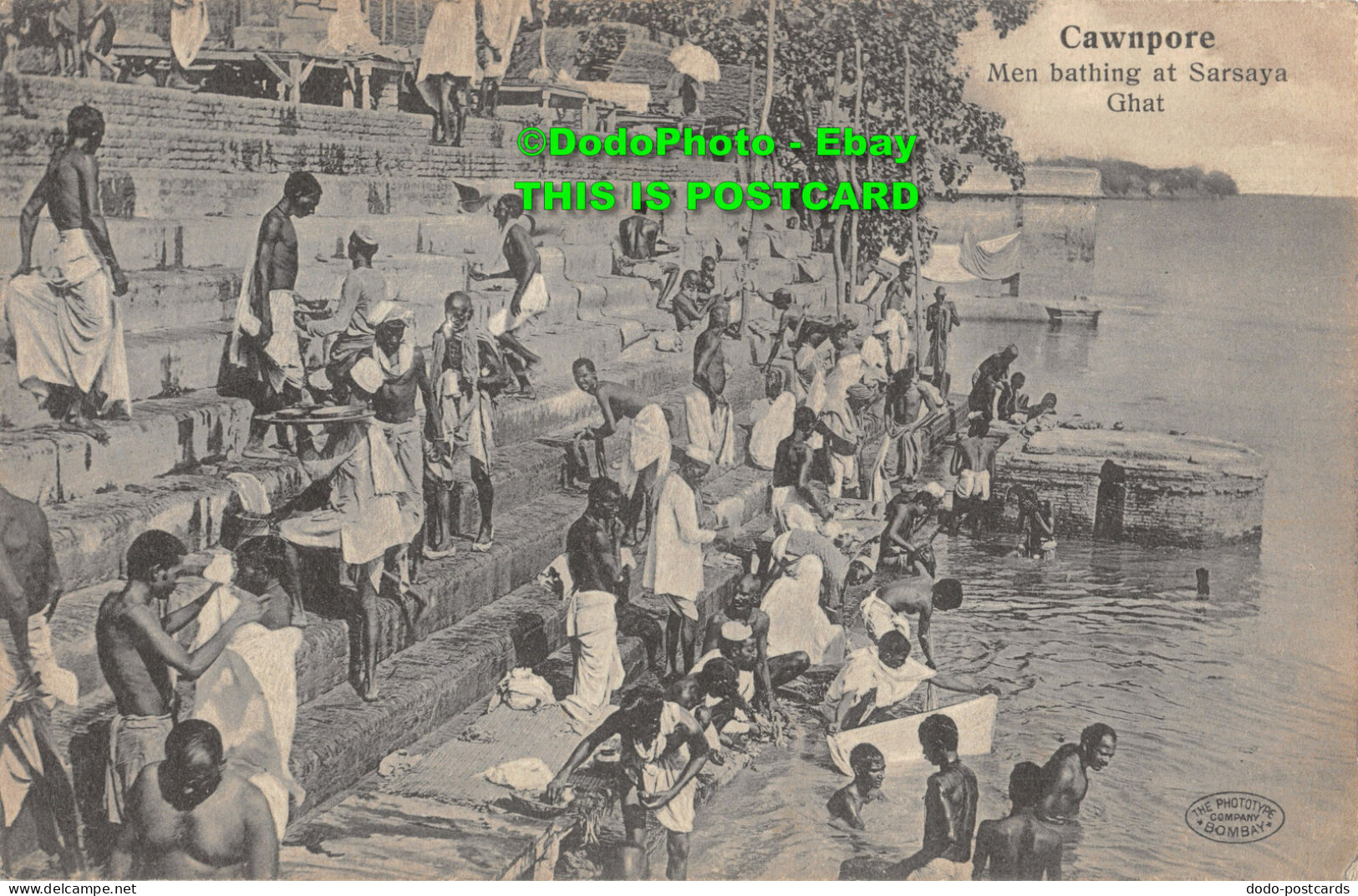 R414486 Cawnpore. Men Bathing Ar Sarsaya Ghat. The Phototype - Monde