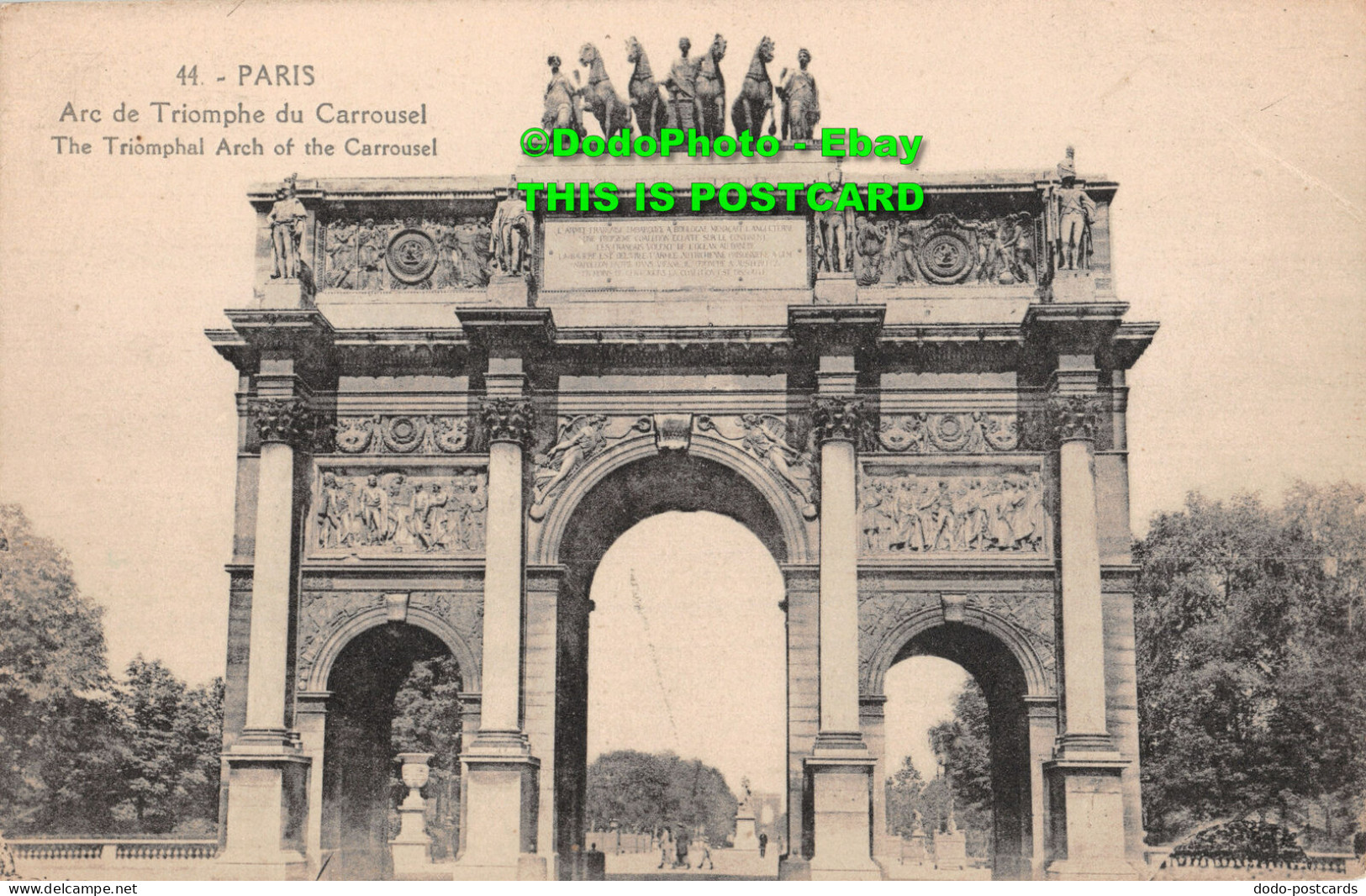 R415634 44. Paris. Arc De Triomphe Du Carrousel. Triomphal Arch Of Carrousel. Im - Monde