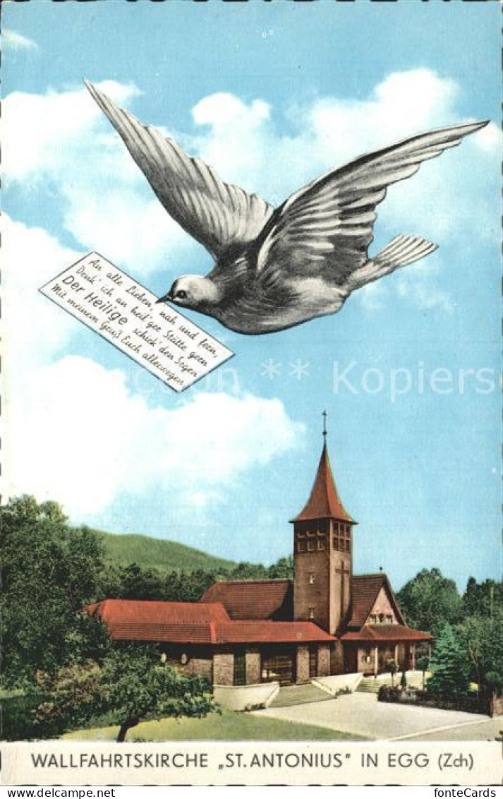 12319459 Egg ZH Wallfahrtskirche St Antonius Briefschwalbe Egg ZH - Sonstige & Ohne Zuordnung