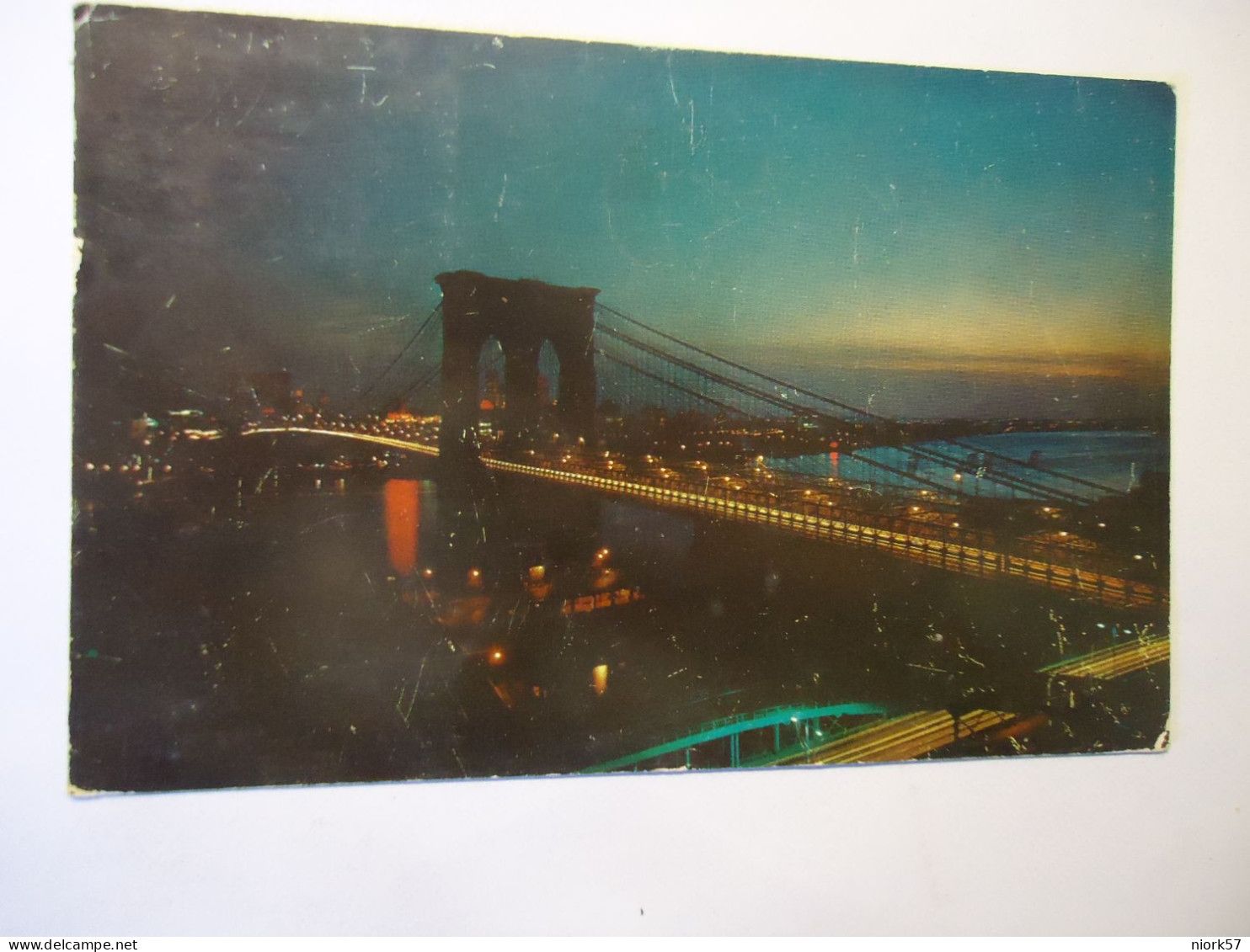 UNITED STATES   POSTCARDS  BROOKLYN  BRIDGES 1959  STAMPS - Autres & Non Classés