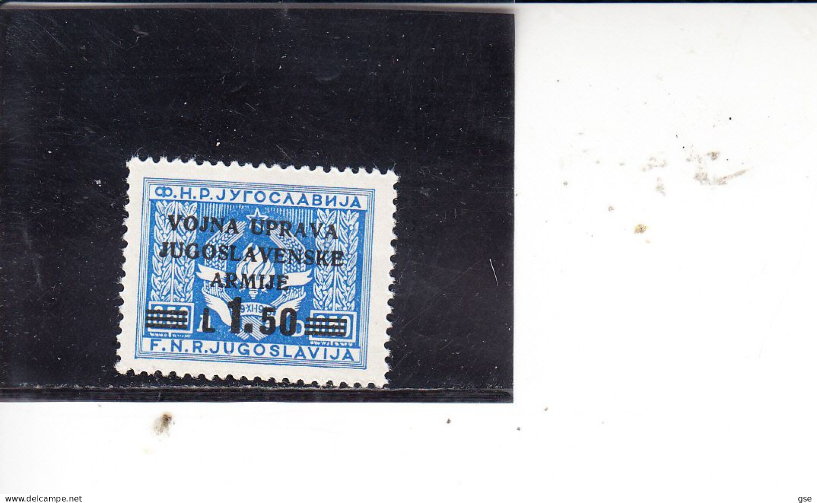 LITORALE SLOVENO 1947 -soprastampato 1,50 - Unused Stamps