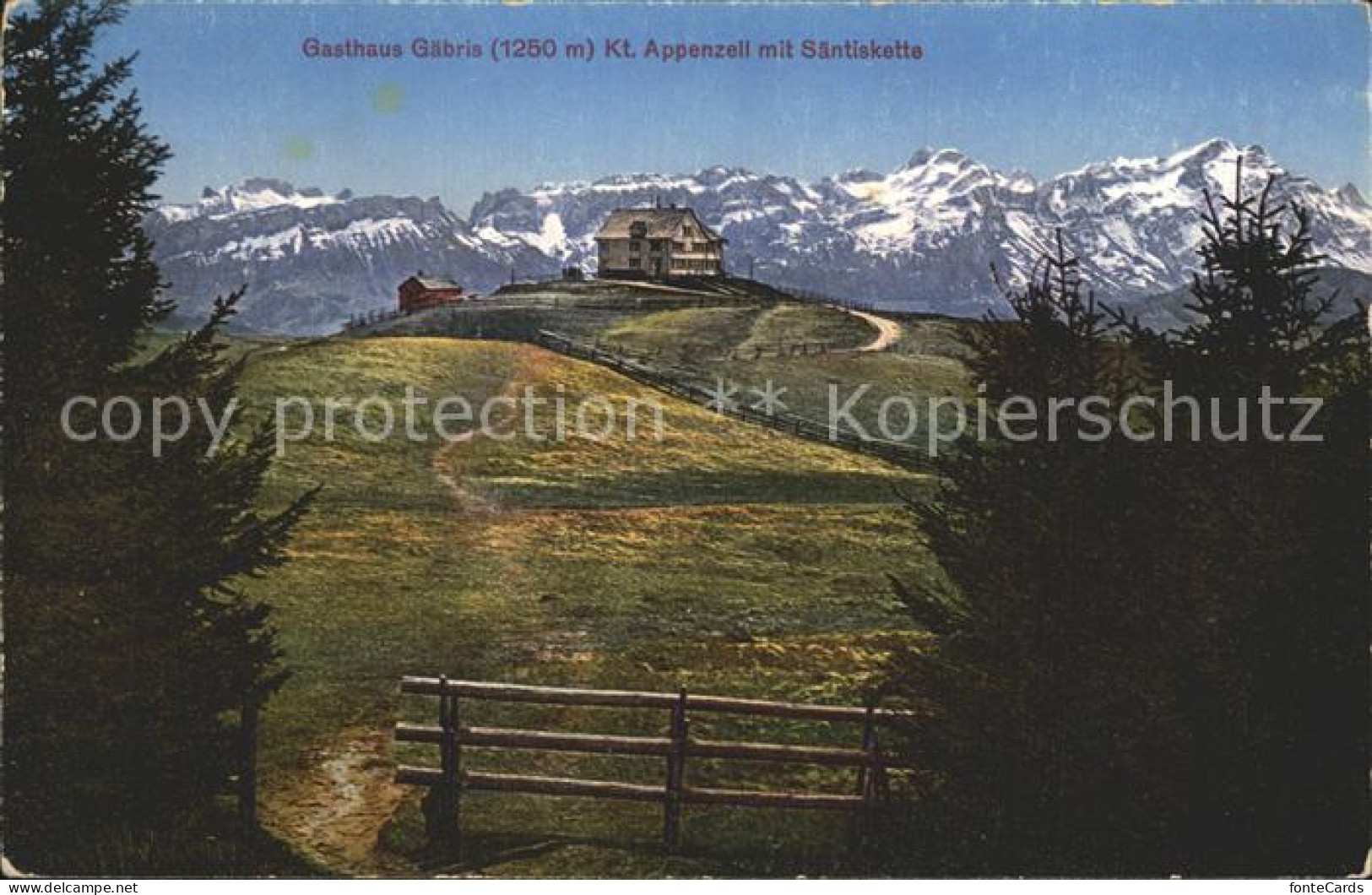 12317969 Gais AR Gasthaus Gaebris Mit Saentiskette Appenzeller Alpen Gais - Sonstige & Ohne Zuordnung