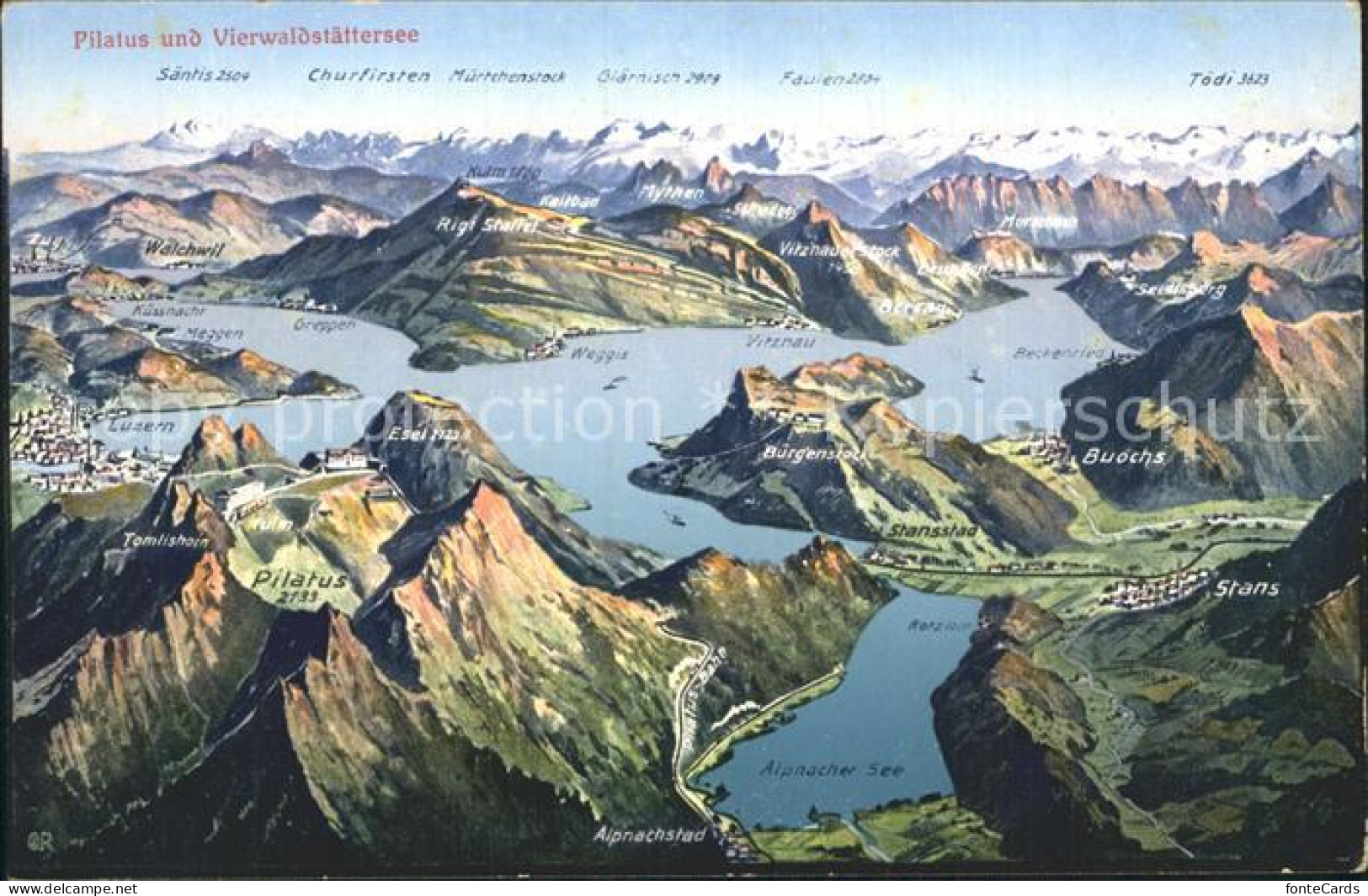 12316069 Pilatus Und Vierwaldstaettersee Alpen Aus Der Vogelschau Pilatus - Autres & Non Classés