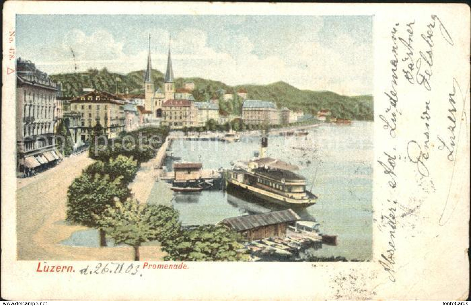 12316009 Luzern LU Promenade Vierwaldstaettersee Dampfer Luzern - Andere & Zonder Classificatie