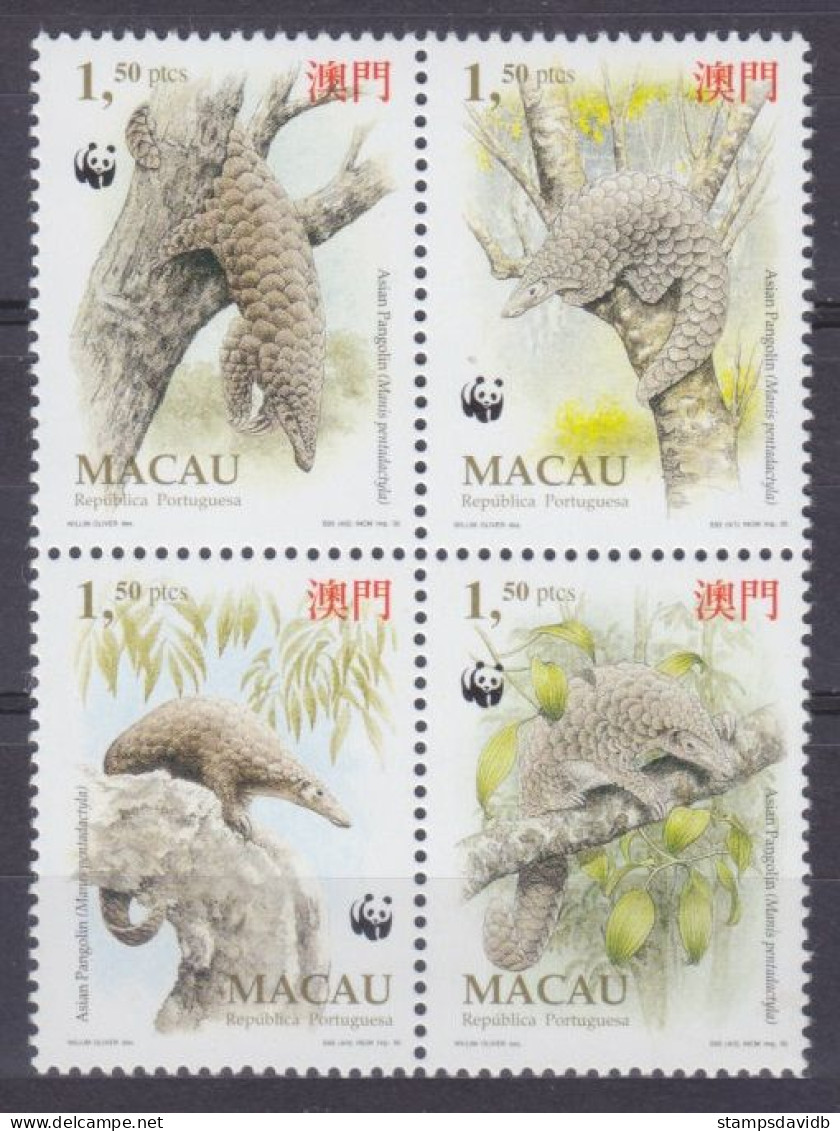 1995 Macau 795-798VB WWF - Fauna 8,50 € - Unused Stamps