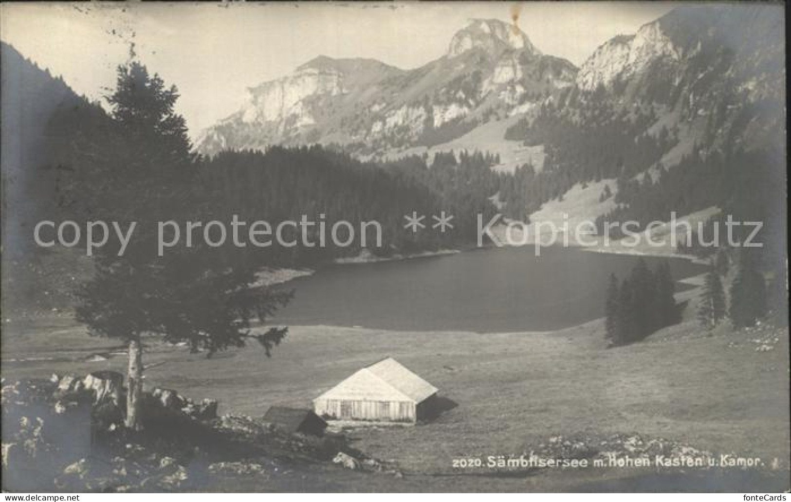 12315919 Weissbad Saembtisersee Mit Hohen Kasten Und Kamor Bergsee Appenzeller A - Autres & Non Classés