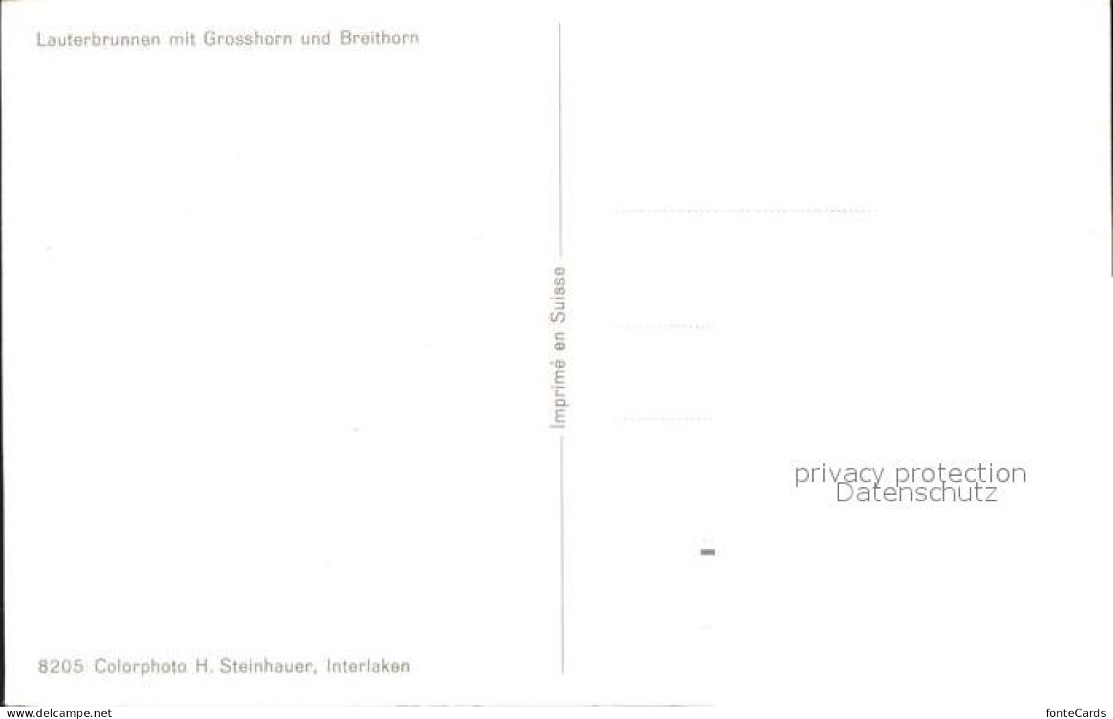 12303669 Lauterbrunnen BE Grosshorn Breithorn Lauterbrunnen - Sonstige & Ohne Zuordnung