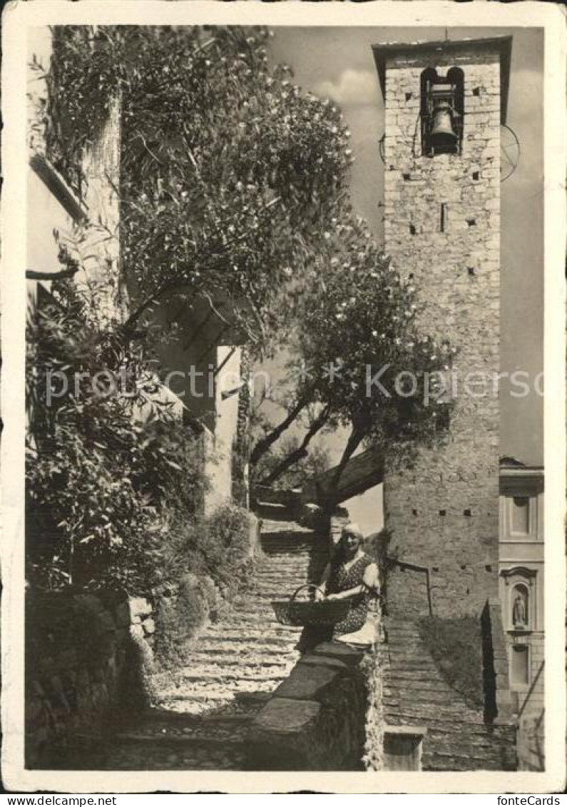 12298359 Gandria Lago Di Lugano Dorfmotiv Glockenturm Gandria - Sonstige & Ohne Zuordnung