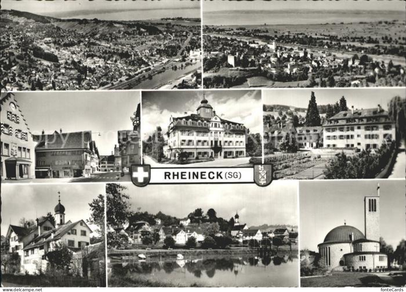 12298319 Rheineck SG Total Und Teilansichten Rathaus Kirchen Rheineck - Autres & Non Classés