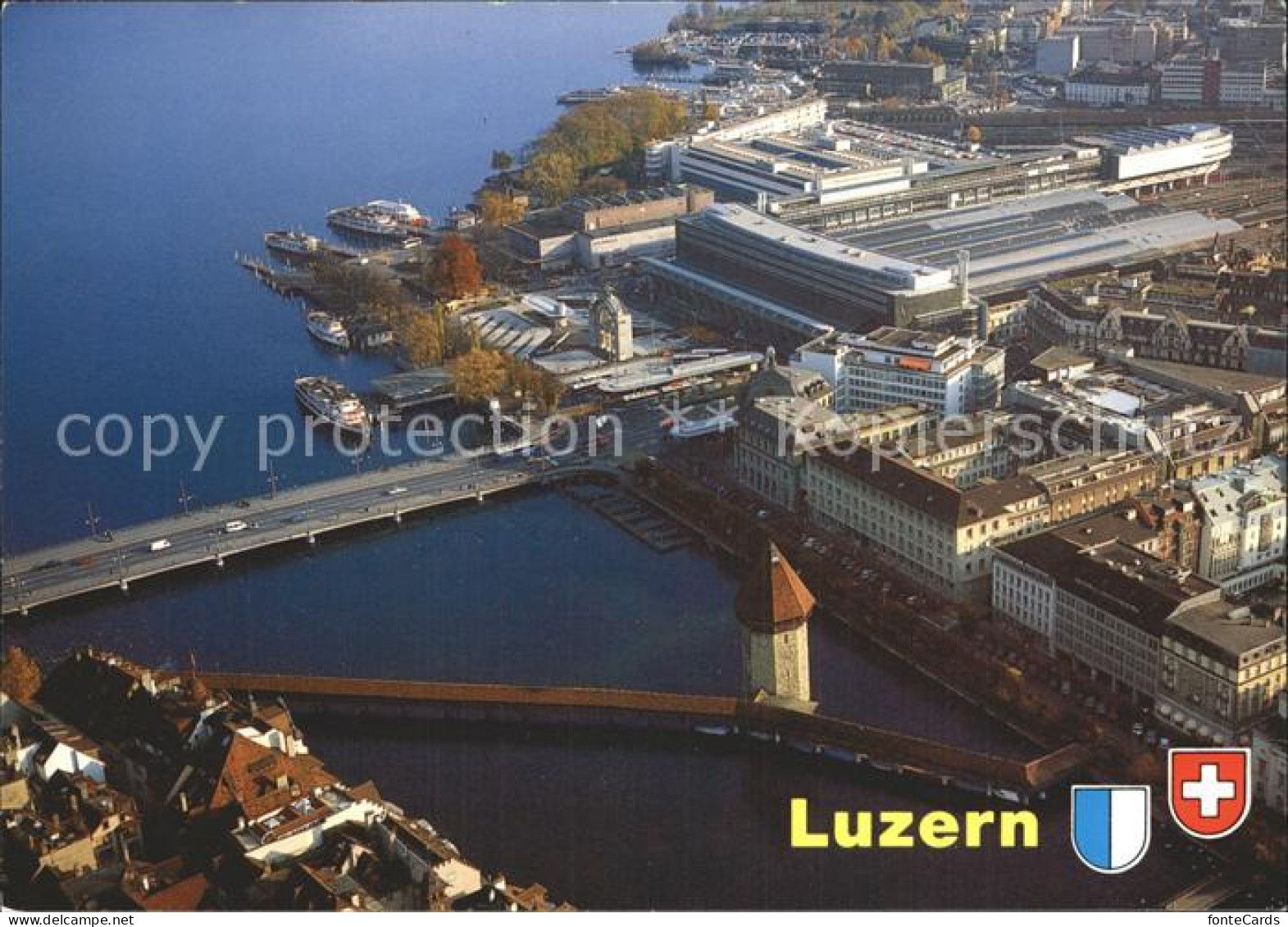 12296899 Luzern LU Neue Bahnhofanlagen Fliegeraufnahme Luzern - Autres & Non Classés