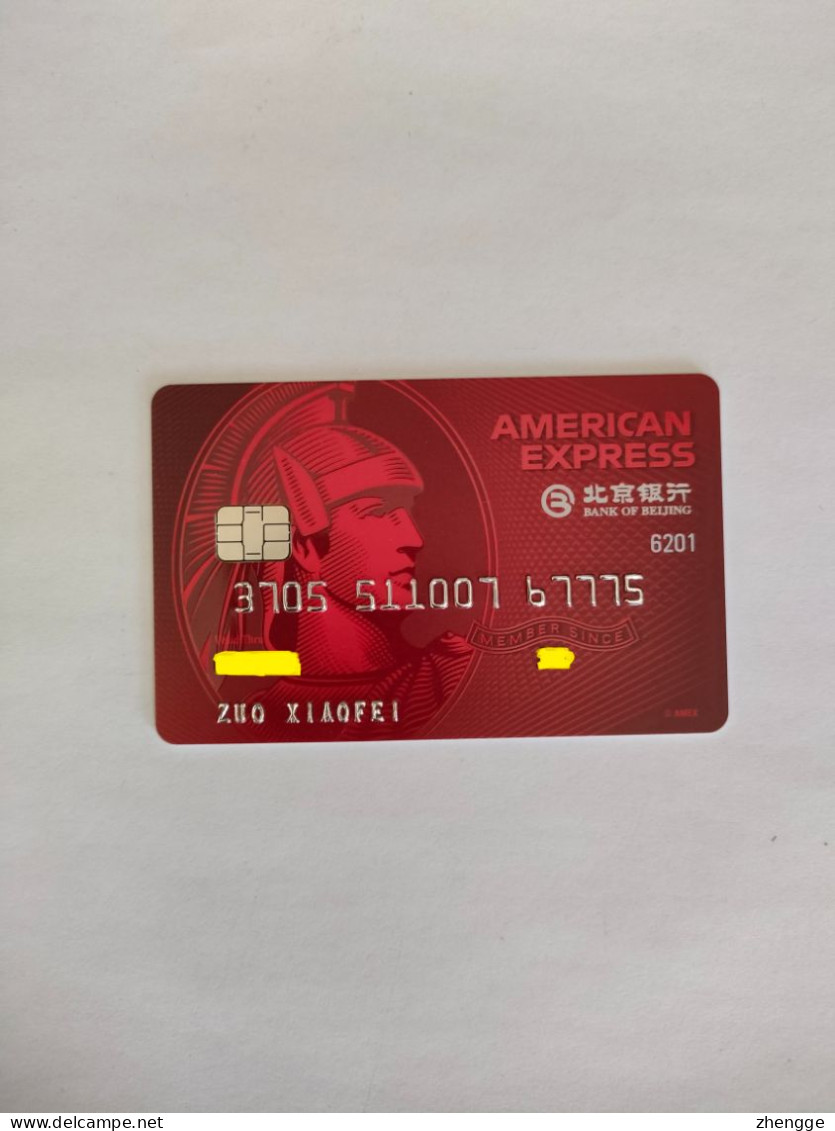 China, American Express,(1pcs) - Cartes De Crédit (expiration Min. 10 Ans)