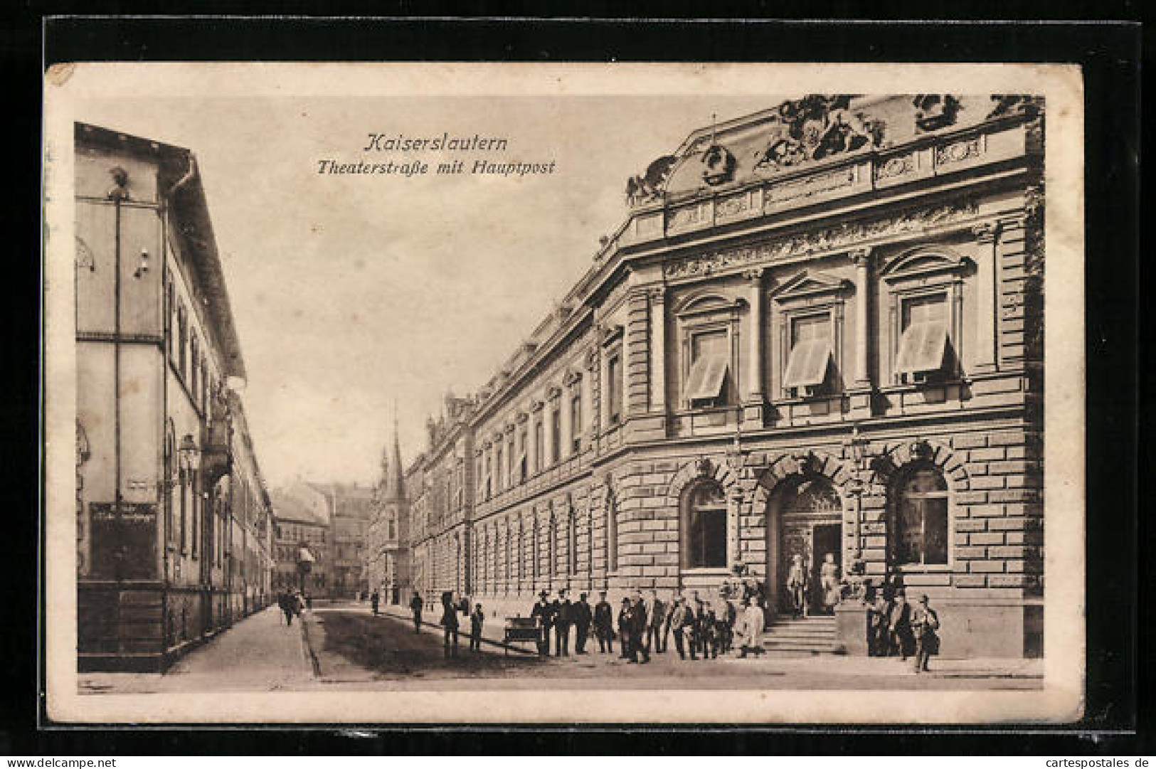 AK Kaiserslautern, Theaterstrasse Mit Hauptpost  - Kaiserslautern