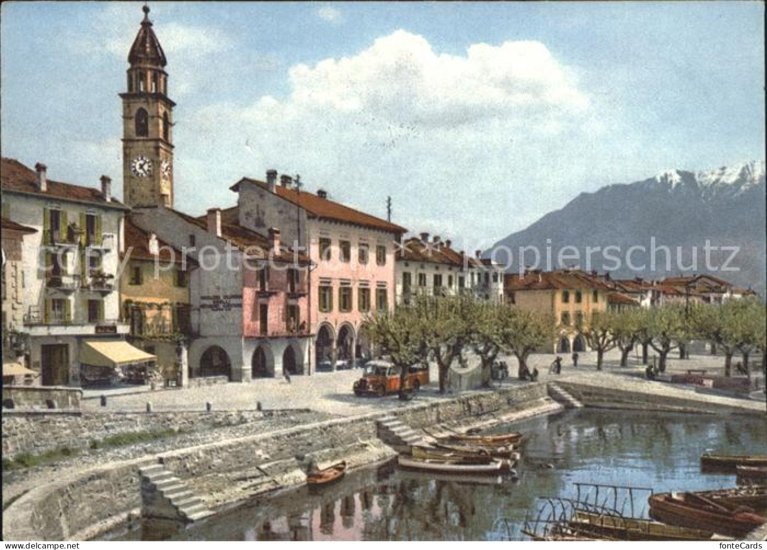 12243049 Ascona TI Kirche Boot  Ascona - Other & Unclassified