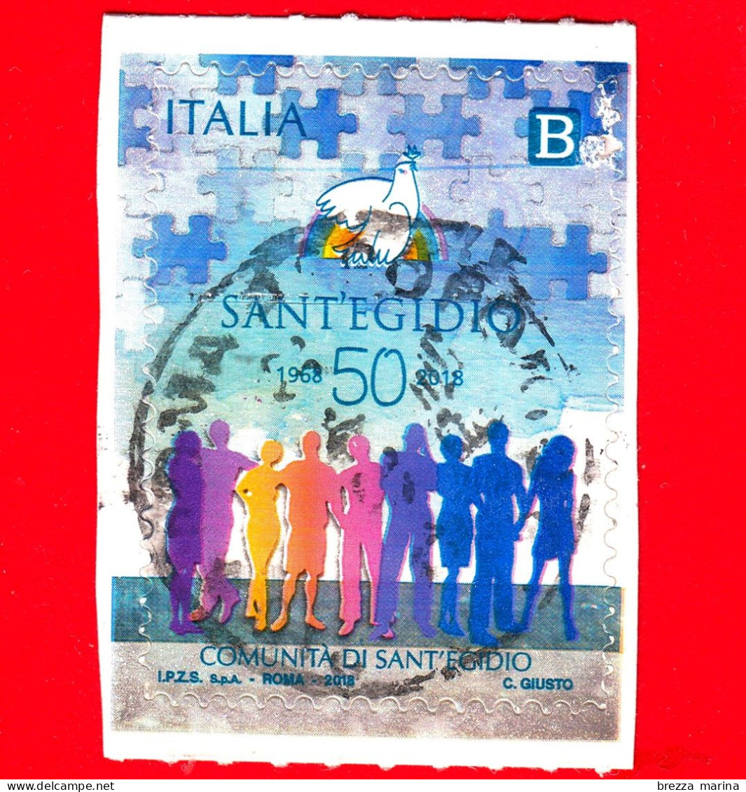 ITALIA - Usato - 2018 - 50 Anni Della Comunità Di Sant Egidio - B - 2011-20: Used