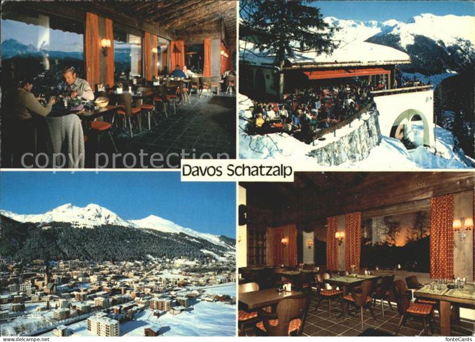 12220689 Davos GR Bergrestaurant Schatzalp Wintersportplatz Alpenpanorama Davos  - Autres & Non Classés