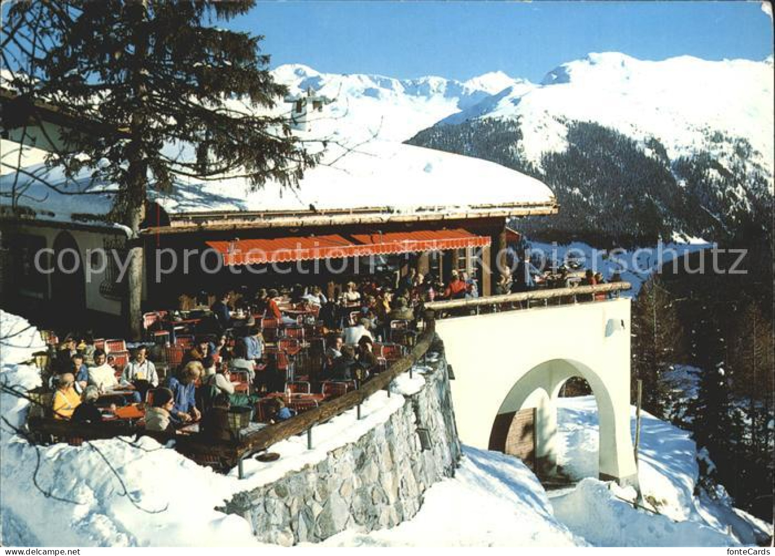 12219409 Davos Dorf GR Restaurant Schatzalp Terrasse Davos Dorf GR - Autres & Non Classés