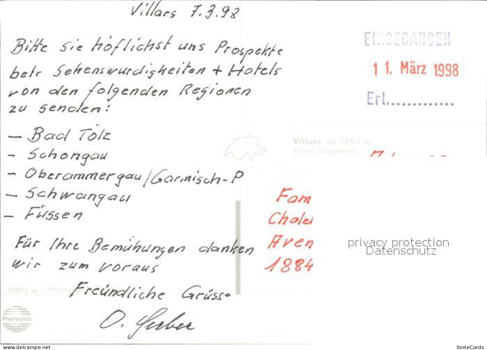 12219369 Villars-sur-Ollon Panorama Orts Und Teilansichten Dorfmotive Villars-su - Other & Unclassified