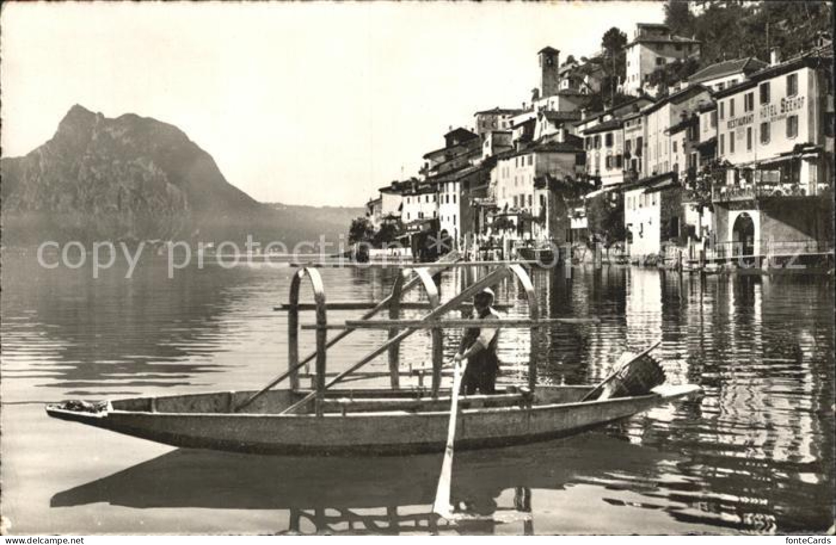 12186619 Gandria Lago Di Lugano Haeuser Am Wasser Boot Gandria - Sonstige & Ohne Zuordnung