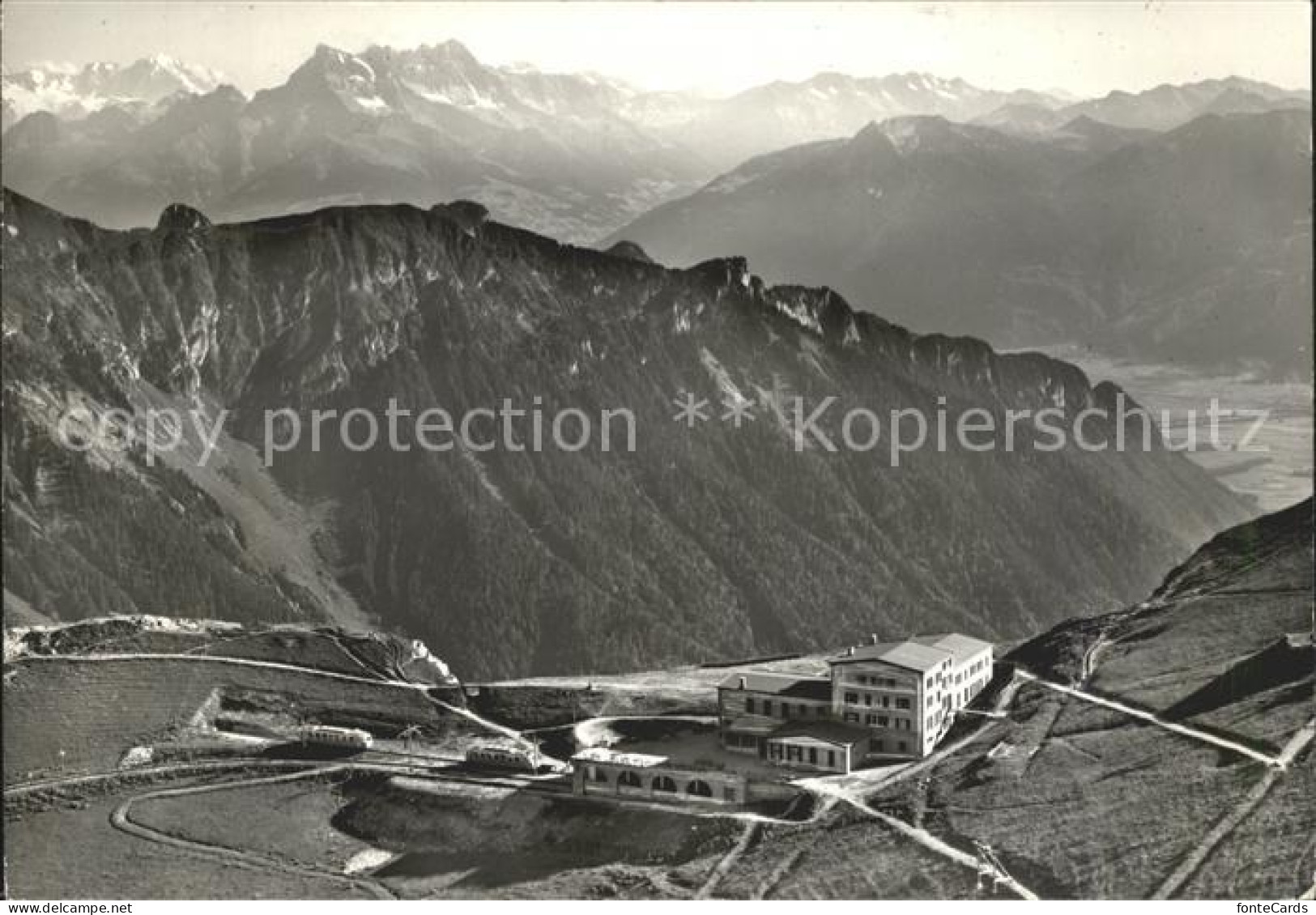 12178769 Rochers De Naye Fliegeraufnahme Grand Hotel  Rochers De Naye - Altri & Non Classificati