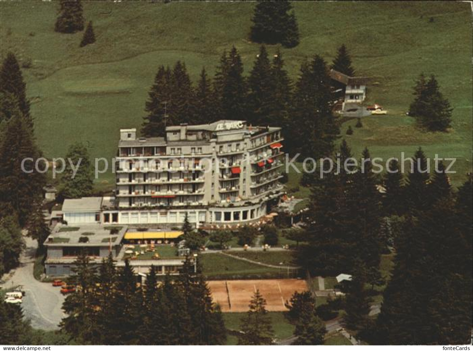 12170469 Villars VD Fliegeraufnahme Grandhotel Du Parc Villars VD - Sonstige & Ohne Zuordnung