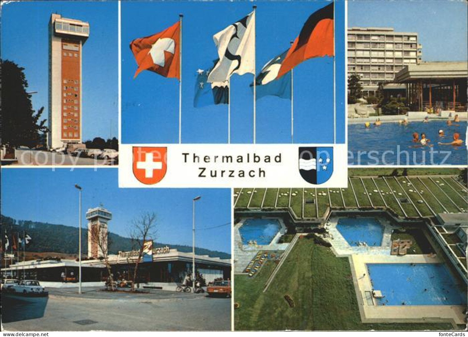 12113709 Zurzach Thermalbad Hotelturm Schwimmbecken Bad Zurzach - Other & Unclassified