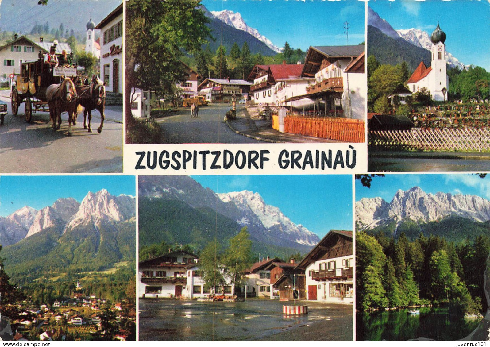 CPSM Zugspitzdorf Grainau-Multivues-Timbre-RARE      L2919 - Zugspitze