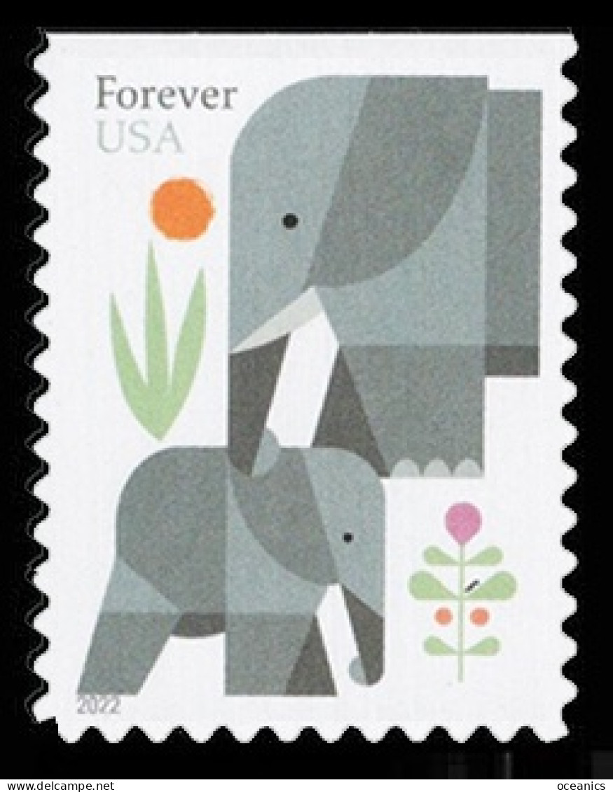 Etats-Unis / United States (Scott No.5714 - Elephant) [**] Position-2 - Unused Stamps