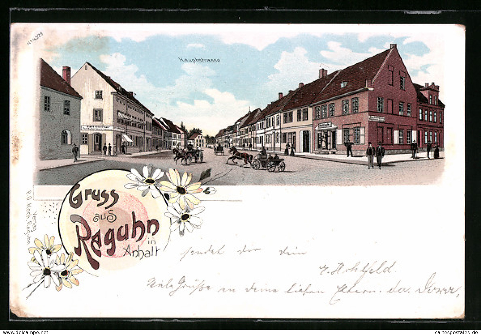 Lithographie Raguhn In Anhalt, Buchbinderei In Der Hauptstrasse  - Andere & Zonder Classificatie