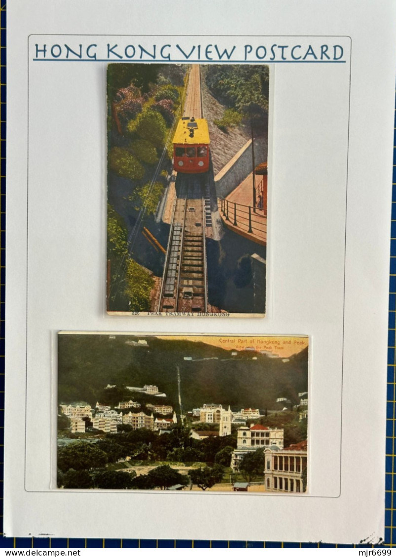 HONG KONG - COLLECTION ON 17 PAGES OF OLD TIME POST CARDS, MOSTLY COLOR,ONLY 5 ARE MODERN. LOOK AT THE PICTURES
