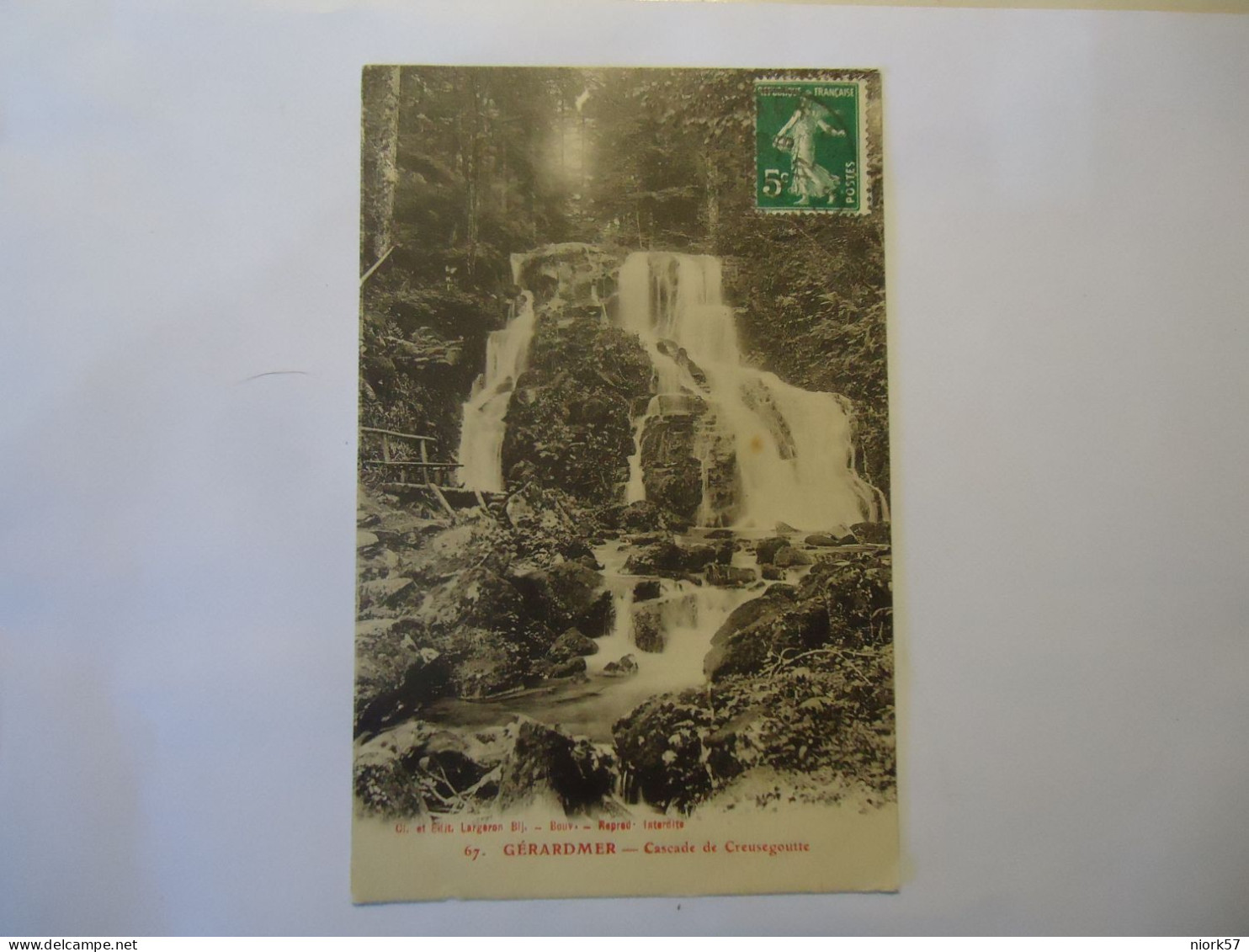 FRANCE   POSTCARDS  GERARDMER 1908 FALLS - Other & Unclassified