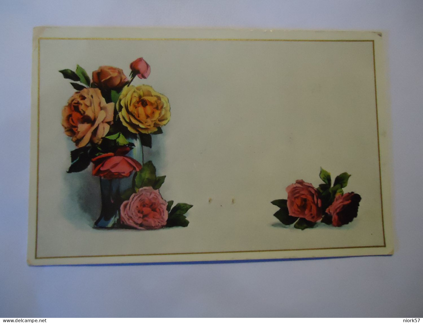 FRANCE   POSTCARDS  GREETING  ROSES - Autres & Non Classés